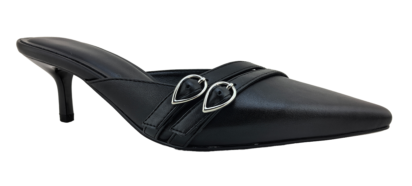 Black Buckle Mule product sample